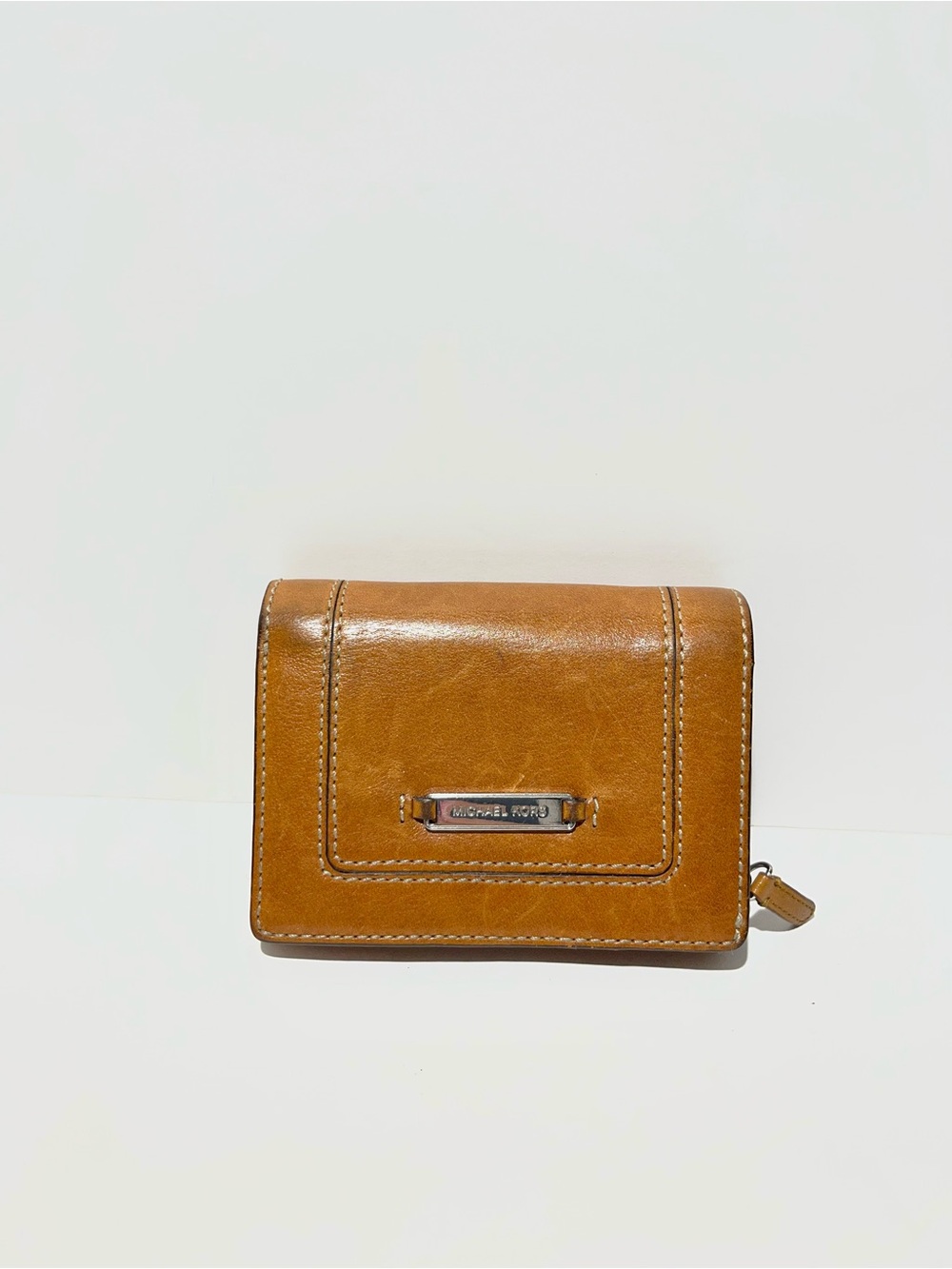 😍 Michael Kors Cognac Leather Compact Wallet